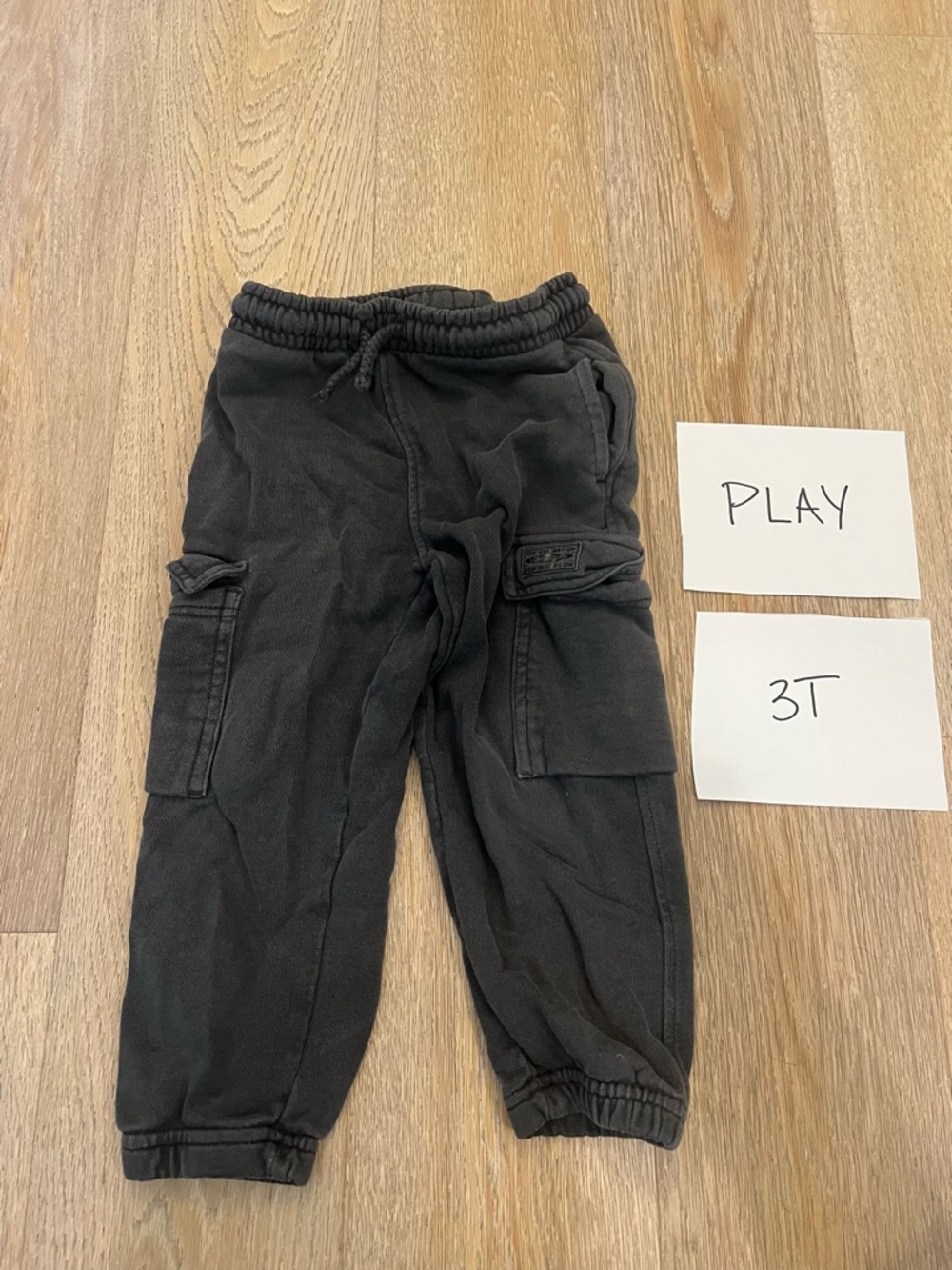 Zara Black Cargo Jogger Pants for Kids